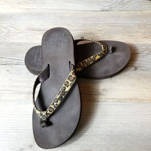 Reef Leopard Print Foam Cushion Thong Flip Flops
